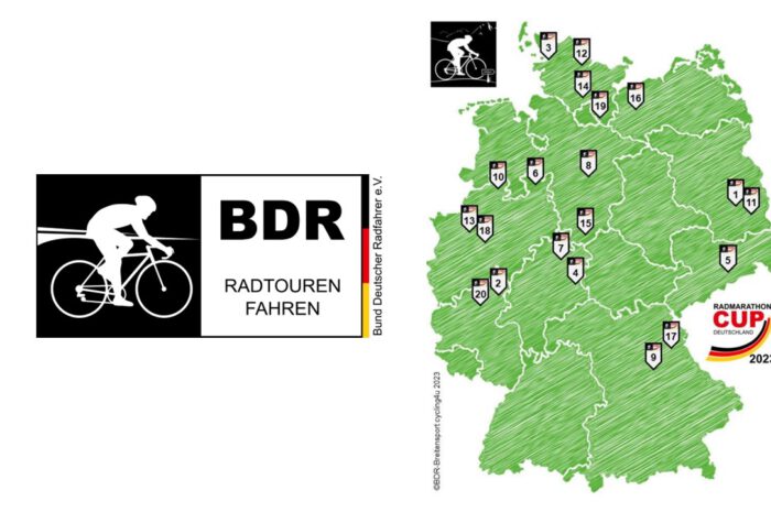 Radmarathon Cup Deutschland 2023 mit 20 Veranstaltungen