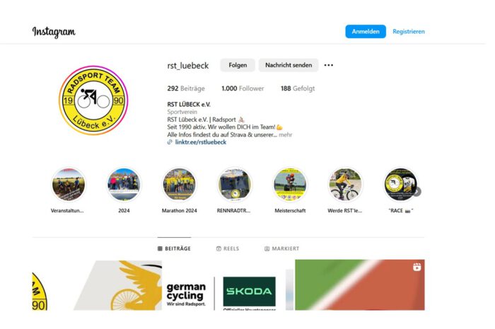 RST Lübeck: 1000 Follower bei Insta