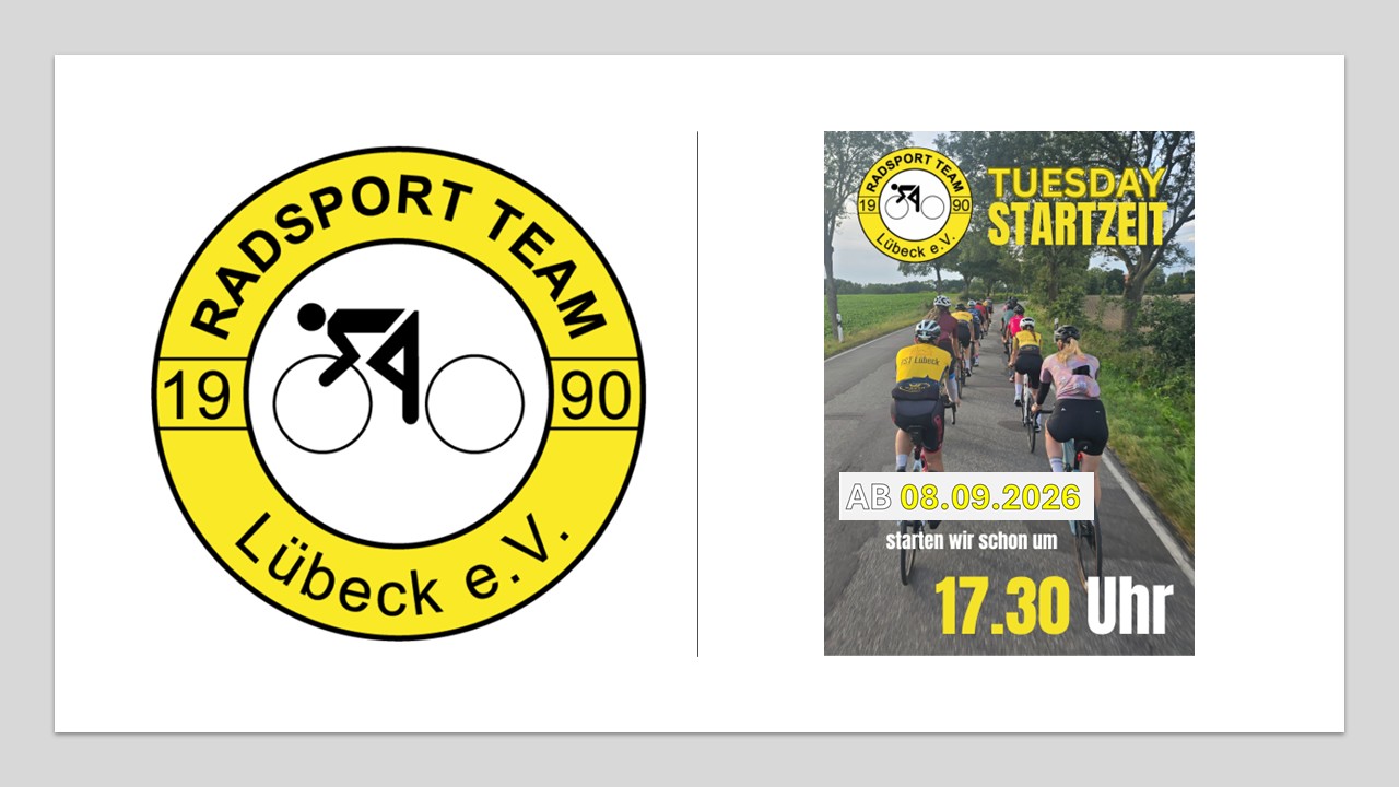 Radtraining in Stockelsdorf startet bereits um 17:30 Uhr!